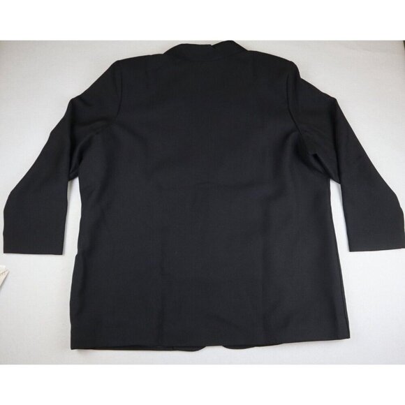 WOMEN'S BLACK 2-BUTTON BLAZER SUIT JACKET - LASTING COMFORT - NOTCH LAPEL - Picture 7 of 7